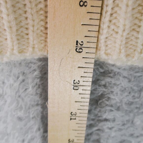 Lane Bryant Tunic Sweater Womens 18 20 Ivory Silver Metallic Wool Mohair Blend - Picture 8 of 10